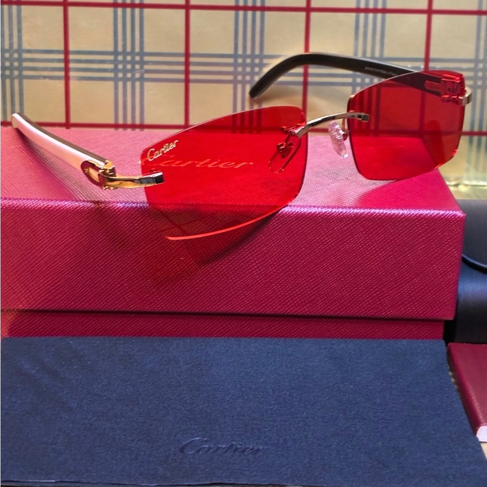Cartier Unisex Buffalo Horn Sunglasses